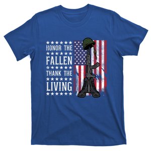 American Us Flag Honor The Fallen Thank Living Memorial Day Funny Gift T-Shirt