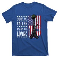 American Us Flag Honor The Fallen Thank Living Memorial Day Funny Gift T-Shirt