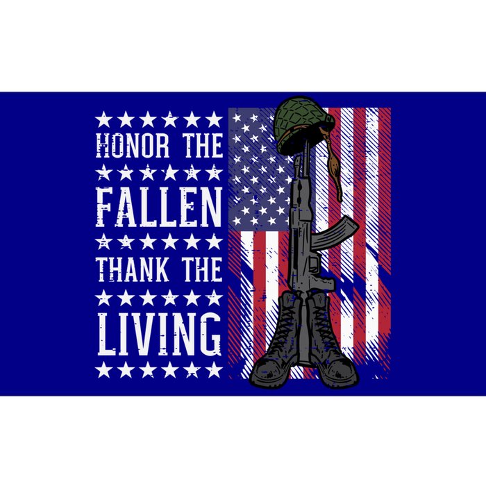 American Us Flag Honor The Fallen Thank Living Memorial Day Funny Gift Bumper Sticker