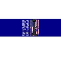 American Us Flag Honor The Fallen Thank Living Memorial Day Funny Gift Bumper Sticker