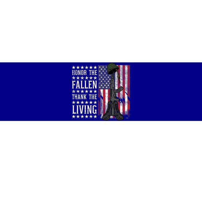 American Us Flag Honor The Fallen Thank Living Memorial Day Funny Gift Bumper Sticker