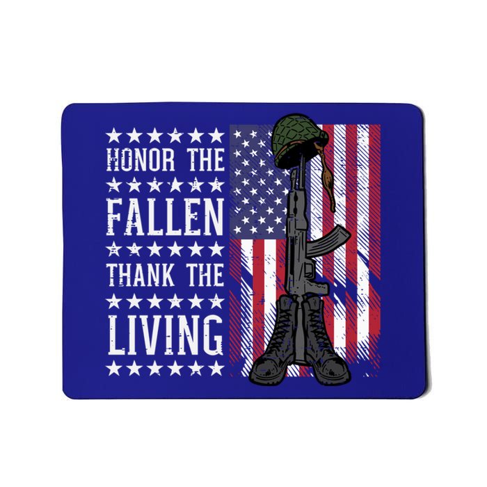 American Us Flag Honor The Fallen Thank Living Memorial Day Funny Gift Mousepad