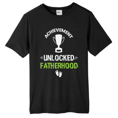 Achievet Unlocked Fatherhood Expecting Parent Meaningful Gift Tall Fusion ChromaSoft Performance T-Shirt