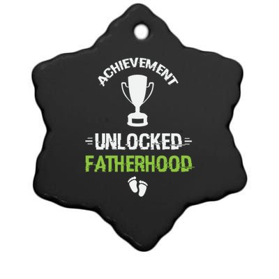 Achievet Unlocked Fatherhood Expecting Parent Meaningful Gift Ceramic Star Ornament