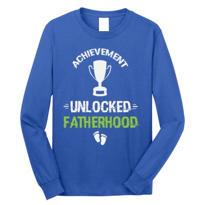 Achievet Unlocked Fatherhood Expecting Parent Meaningful Gift Long Sleeve Shirt