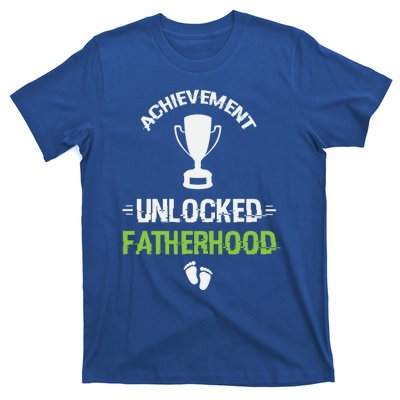 Achievet Unlocked Fatherhood Expecting Parent Meaningful Gift T-Shirt