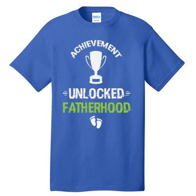 Achievet Unlocked Fatherhood Expecting Parent Meaningful Gift Tall T-Shirt