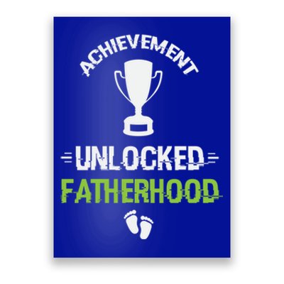 Achievet Unlocked Fatherhood Expecting Parent Meaningful Gift Poster