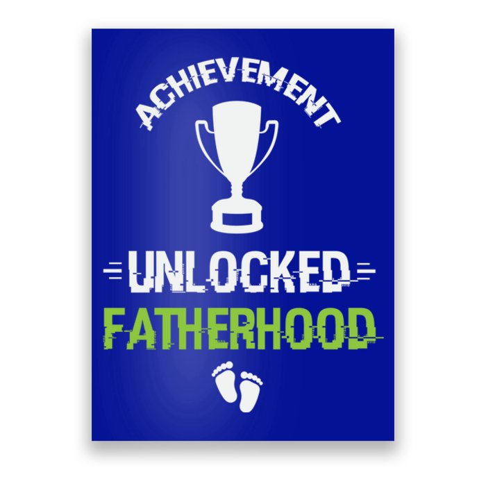 Achievet Unlocked Fatherhood Expecting Parent Meaningful Gift Poster