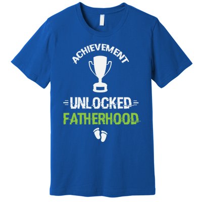 Achievet Unlocked Fatherhood Expecting Parent Meaningful Gift Premium T-Shirt