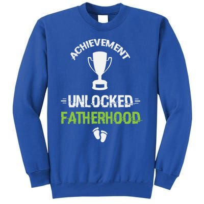 Achievet Unlocked Fatherhood Expecting Parent Meaningful Gift Tall Sweatshirt