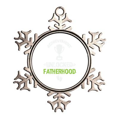 Achievet Unlocked Fatherhood Expecting Parent Meaningful Gift Metallic Star Ornament