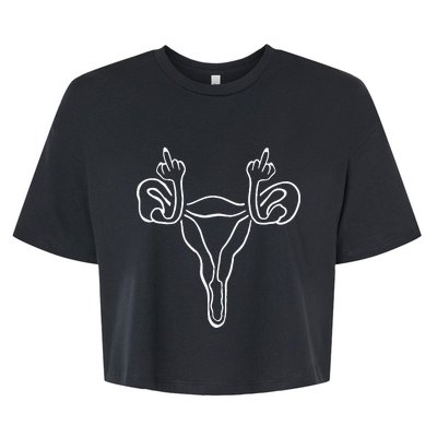 Angry Uterus Feminist Rights Bella+Canvas Jersey Crop Tee