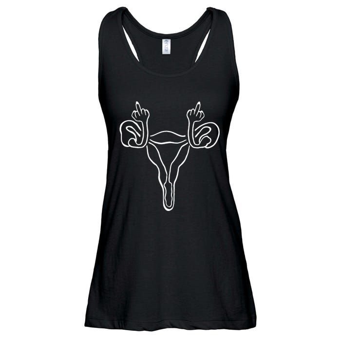 Angry Uterus Feminist Rights Ladies Essential Flowy Tank