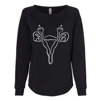 Angry Uterus Feminist Rights Womens California Wash Sweatshirt