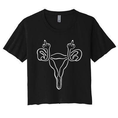 Angry Uterus Feminist Rights Women's Crop Top Tee