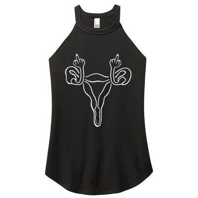 Angry Uterus Feminist Rights Women's Perfect Tri Rocker Tank