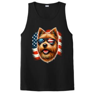 American Usa Flag Norfolk Terrier Terriers 4th Of July PosiCharge Competitor Tank