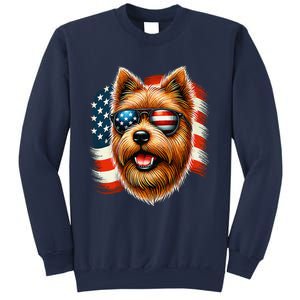 American Usa Flag Norfolk Terrier Terriers 4th Of July Sweatshirt