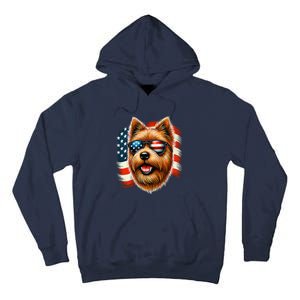 American Usa Flag Norfolk Terrier Terriers 4th Of July Tall Hoodie