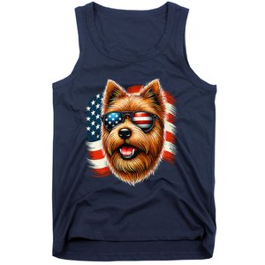 American Usa Flag Norfolk Terrier Terriers 4th Of July Tank Top