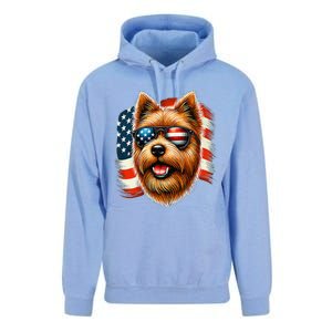 American Usa Flag Norfolk Terrier Terriers 4th Of July Unisex Surf Hoodie