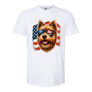 American Usa Flag Norfolk Terrier Terriers 4th Of July Softstyle CVC T-Shirt