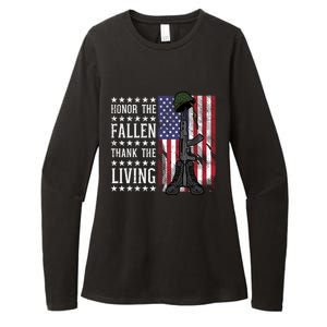 American Us Flag Honor The Fallen Thank Living Memorial Day Gift Womens CVC Long Sleeve Shirt