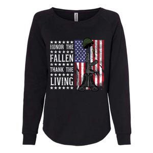 American Us Flag Honor The Fallen Thank Living Memorial Day Gift Womens California Wash Sweatshirt