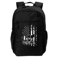American Us Flag Sprint Car Racing Gift Backpack