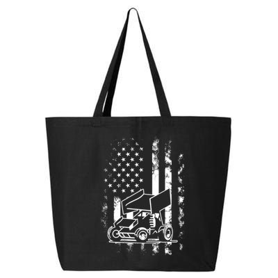 American Us Flag Sprint Car Racing Gift 25L Jumbo Tote