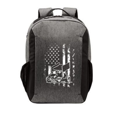 American Us Flag Sprint Car Racing Gift Vector Backpack