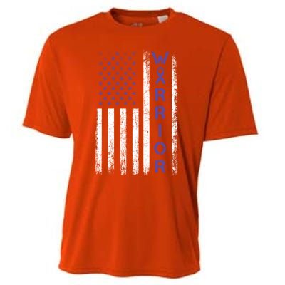 American Usa Flag Warrior Gift Crohns Disease Awareness Cool Gift Cooling Performance Crew T-Shirt