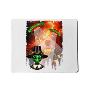 Aliens Unidentified Flying Object Thanksgiving Roast Turkeys Mousepad