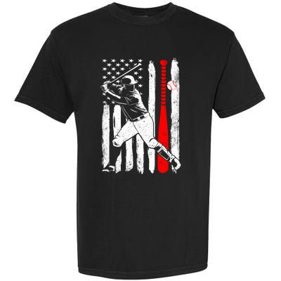 American Usa Flag Patriotic Vintage Baseball Flag Gift Garment-Dyed Heavyweight T-Shirt