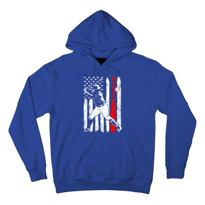 American Usa Flag Patriotic Vintage Baseball Flag Gift Hoodie