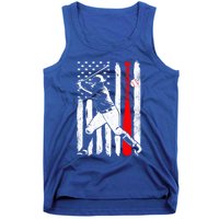 American Usa Flag Patriotic Vintage Baseball Flag Gift Tank Top