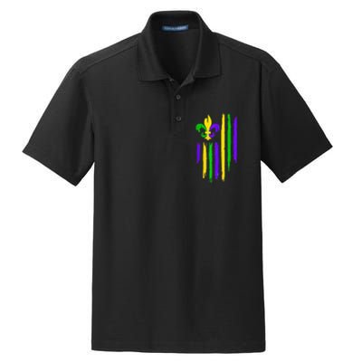 American US Flag Cajun Festival Funny Mardi Gras Carnival Dry Zone Grid Polo