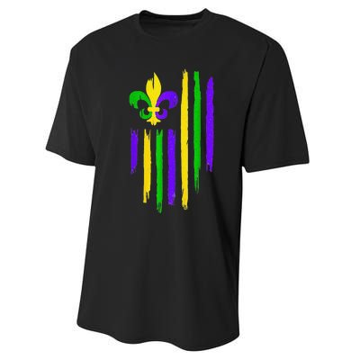 American US Flag Cajun Festival Funny Mardi Gras Carnival Performance Sprint T-Shirt