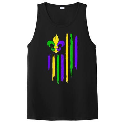 American US Flag Cajun Festival Funny Mardi Gras Carnival PosiCharge Competitor Tank