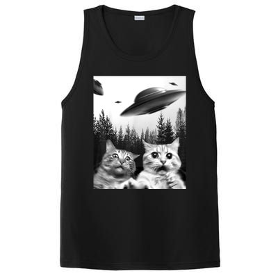 Alien UFO Funny Cat Selfie PosiCharge Competitor Tank