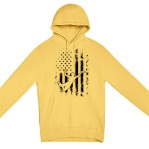 American Us Flag Ultimate Frisbee Gift Premium Pullover Hoodie