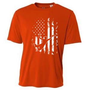 American Us Flag Ultimate Frisbee Gift Cooling Performance Crew T-Shirt