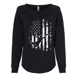 American Us Flag Ultimate Frisbee Gift Womens California Wash Sweatshirt