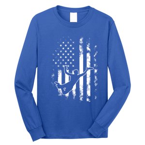 American Us Flag Ultimate Frisbee Gift Long Sleeve Shirt