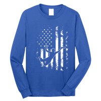 American Us Flag Ultimate Frisbee Gift Long Sleeve Shirt