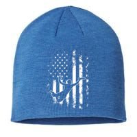 American Us Flag Ultimate Frisbee Gift Sustainable Beanie