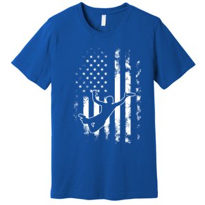 American Us Flag Ultimate Frisbee Gift Premium T-Shirt