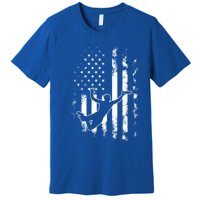 American Us Flag Ultimate Frisbee Gift Premium T-Shirt