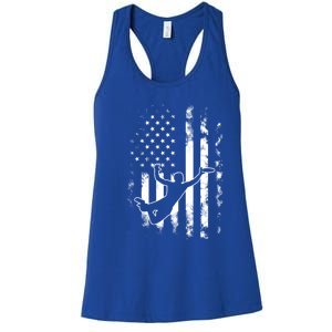 American Us Flag Ultimate Frisbee Gift Women's Racerback Tank